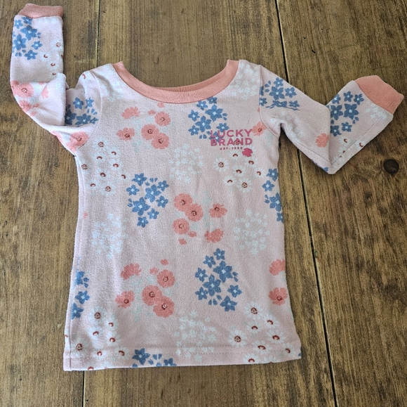 Lucky Brand Peach & Blue Floral Long-Sleeve Crewneck Tee & Pajama Pants - Picture 6 of 10